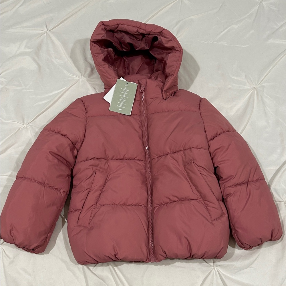 NWT - 🩷 H&M Kids Dusty Pink Puffer Jacket